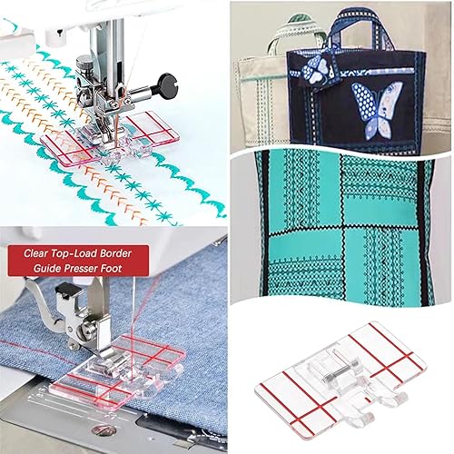 Miniatura 4 de Prensatelas guía transparente de carga superior para todas las máquinas de coser Singer, Brother, Babylock, Euro-Pro, Simplicity, White, Janome,