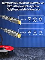 Vista 5 de Cable HDMI de fibra óptica 8K de 6.6 pies, micro HDMI a HDMI 2.1, desmontable tipo A+D, ultra velocidad de 48 Gbps, HDR, 3D, eARC, en pared Cl2