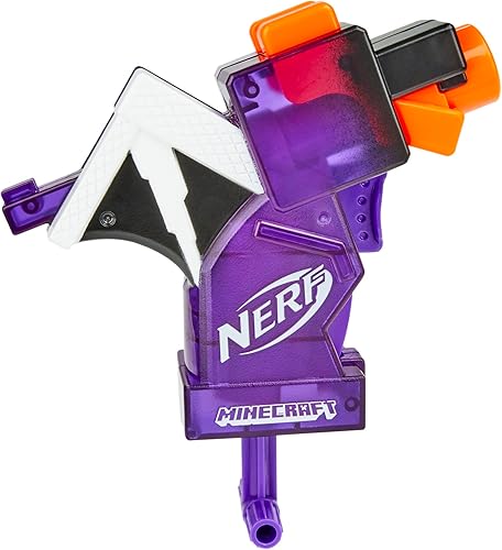 Miniatura 7 de Nerf MicroShots Minecraft Ender Dragon Mini Blaster, diseño de Minecraft Dragon Mob, incluye 2 dardos oficiales de élite, mango de cebado