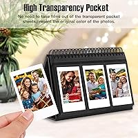 Vista 5 de Mini álbum de fotos para cámara Fujifilm Instax Mini, álbum de fotos de 96 bolsillos para Polaroid, álbum de pantalla de escritorio de cuero