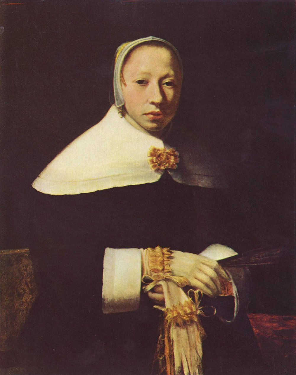 Portrait de femme Vermeer grand format poster mat archive pour salon et chambre