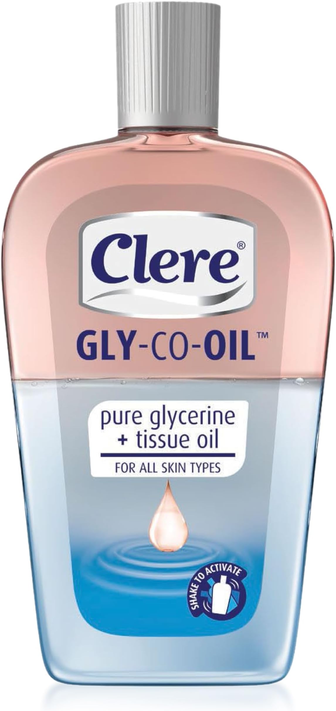 CLERE Gly-Co-Oil - Pure Glycerine and Tissue Oil for Skin - Intensive Moisturizer for Dehydrated, Dry Skin, Softens and Smooths Stretch Marks - 3.38 Fl Oz