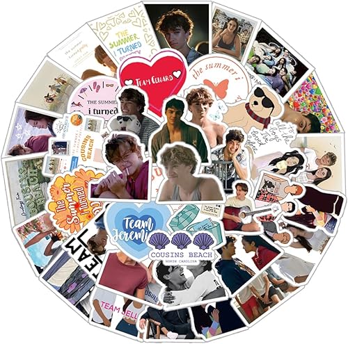 Miniatura 6 de 60 calcomanías de vinilo impermeables con diseño de The Summer I Turned Pretty Classic TV para adultos para fiestas de cumpleaños, regalos de