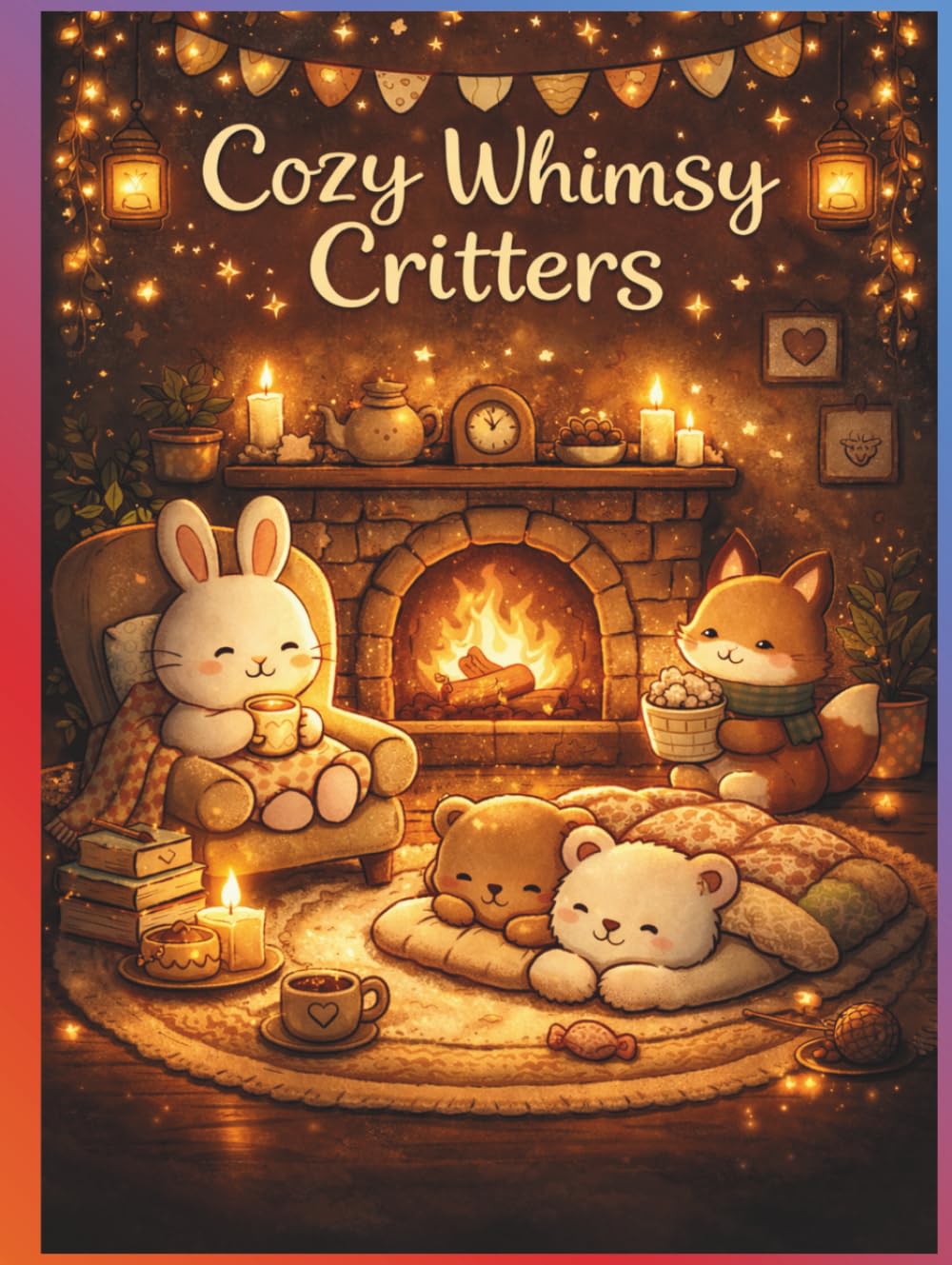 Cozy Whimsy Critters – Cute & Warm Coloring Book for Adults & Teens: Cute & Cozy Animal Scenes for Relaxation, Calm, and Creative Joy