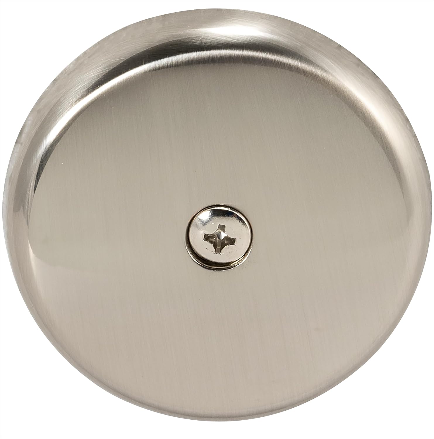 Eastman Single Hole Overflow Face Plate with Brass Screw, PVD Brushed Nickel, 35202