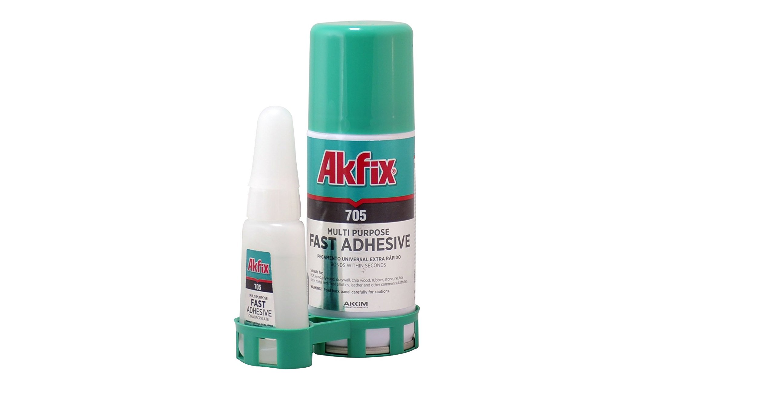 Akfix GA060 Clear 705 Super Fast Adhesive (1.76 oz.) with Activator, 6.76 oz. Kit (Pack of 24)