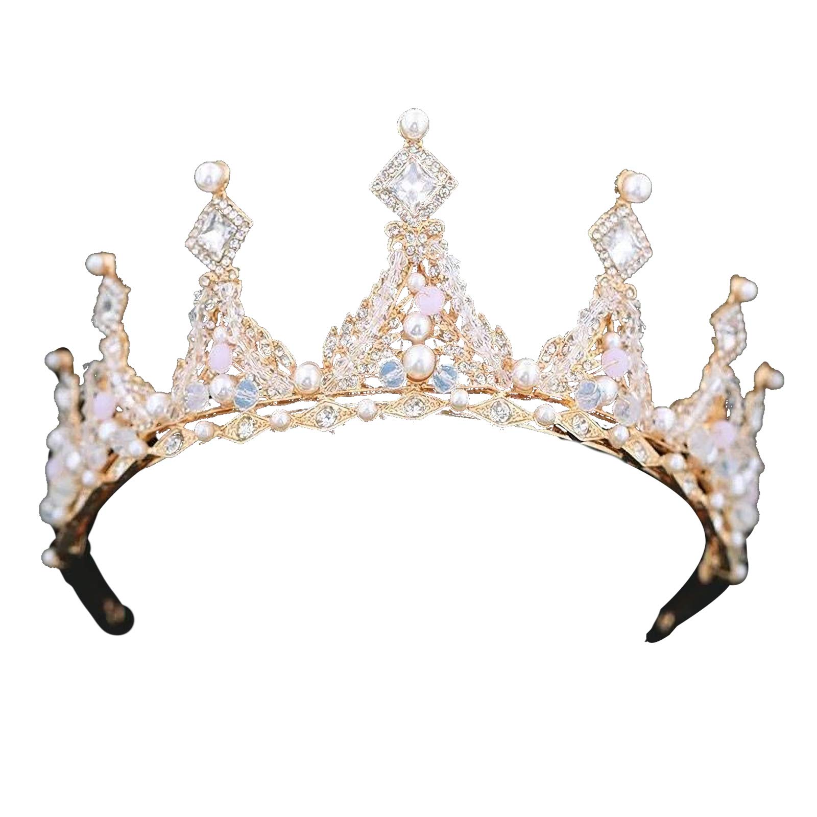 amropi Niñas Vestido de Princesa Fiesta Boda Flor Bordado Largo Manga Tul Vestidos + Corona 3-12 Años