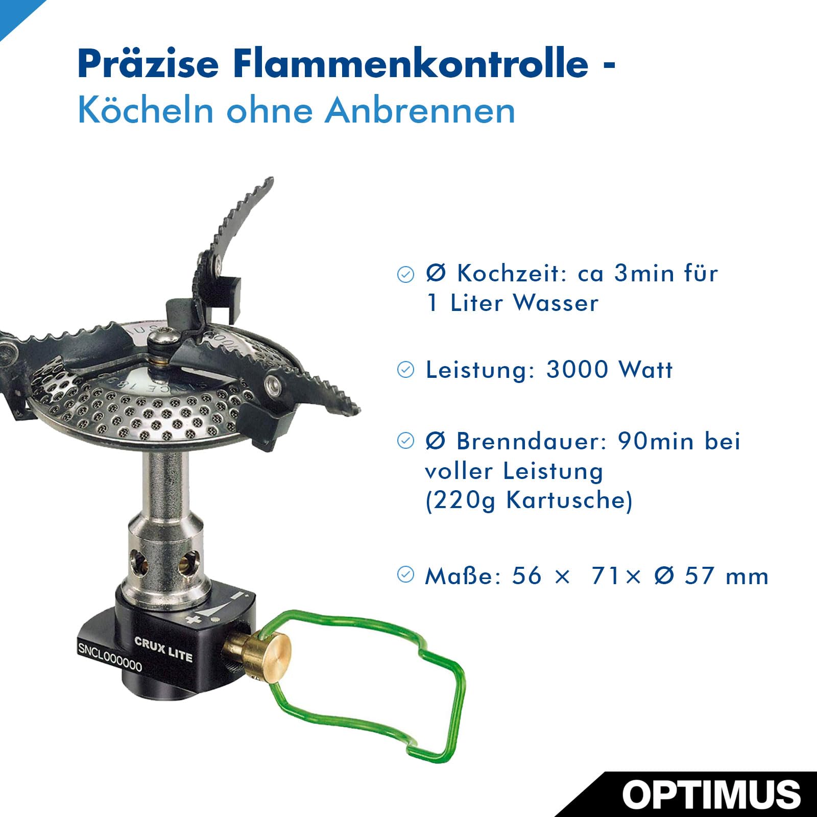 Optimus 8019749 Crux Lite Solo Kochsystem Kocher mit Topf