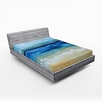 Vista 41 de Sábana Ambesonne bajera, ajustable, multicolor, en colores y tres tamaños