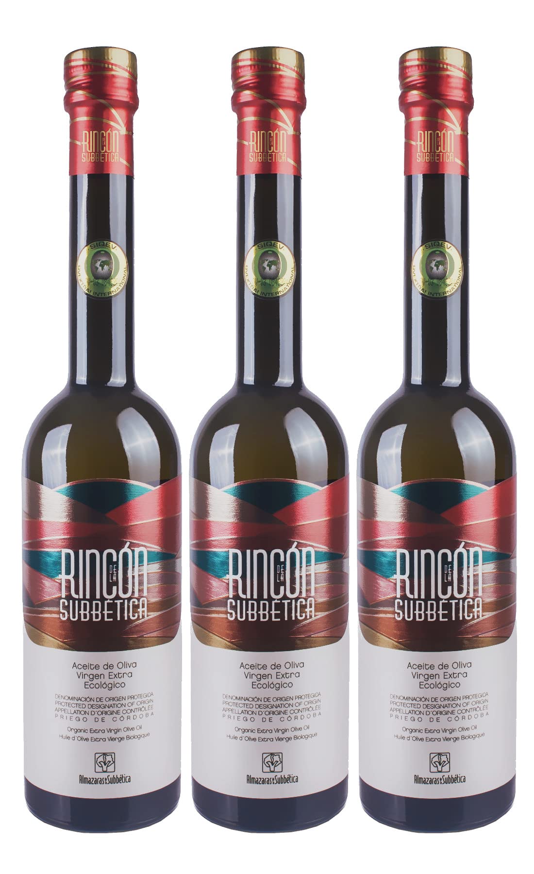 Rincon De La Subbetica Bio-Olivenöl AOC - Gewinner der Weltmeisterschaft 2019, 2020, 2021 WBOO (3 x 500ml)