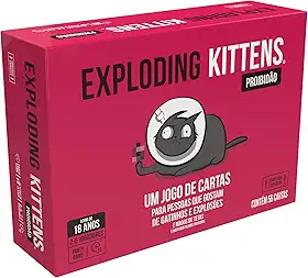 Asmodee, Exploding Kittens: Proibidão, Jogo de Cartas, Para Galera, Idade +18 anos, 2-5 jogadores, partidas de até 15 min