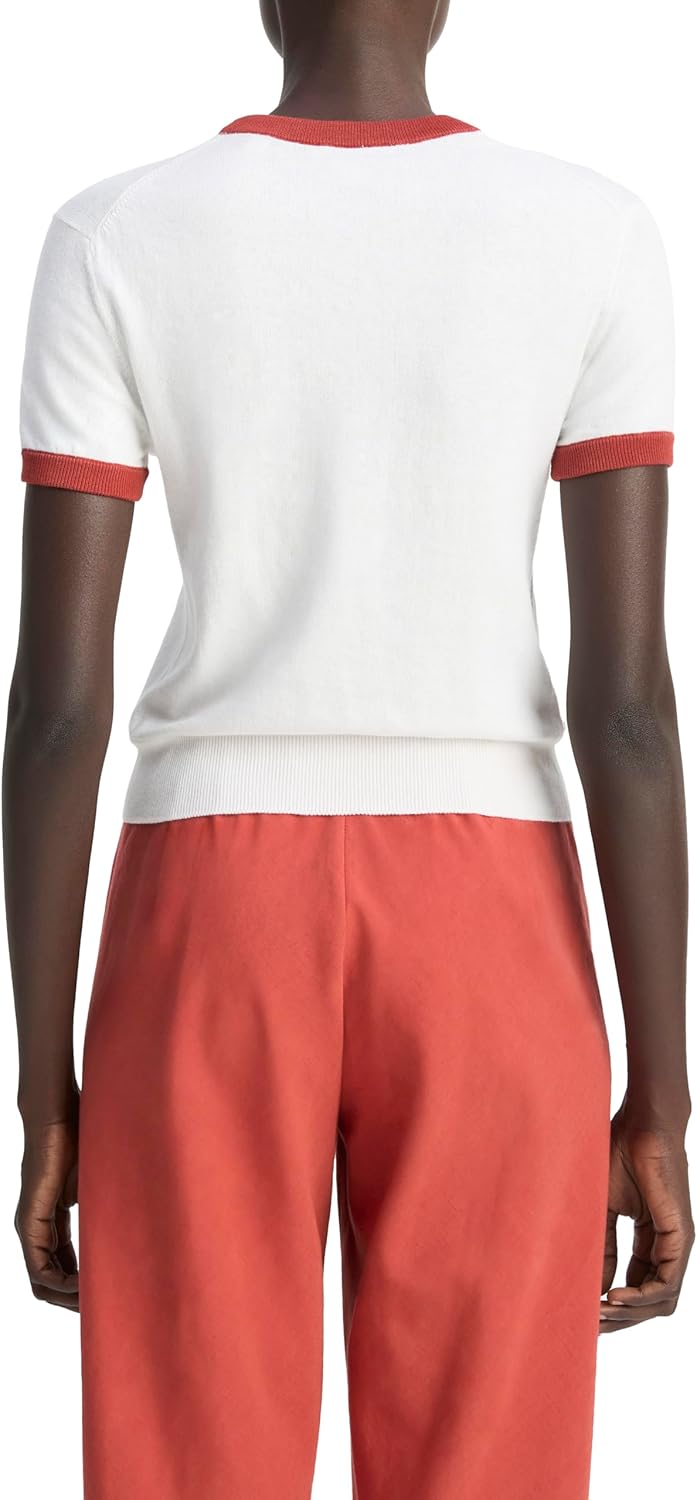 Vince Womens Ringer Sweater Tee - Image 3