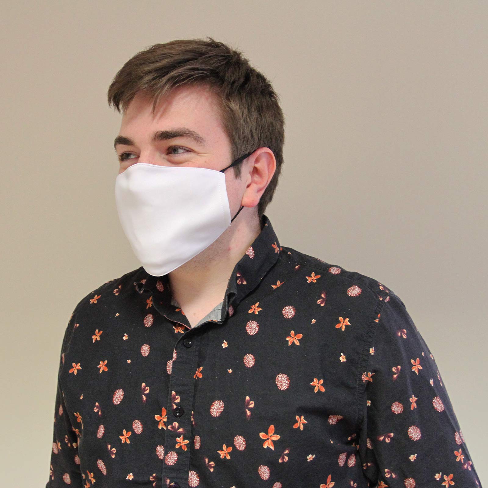 PixMax Masques faciaux en Tissue de Sublimation Vierges, Lot de 50 Masques réutilisables de Taille Mixte, Filtre à 5 Couches Adultes Transfert Thermique Personnalisation