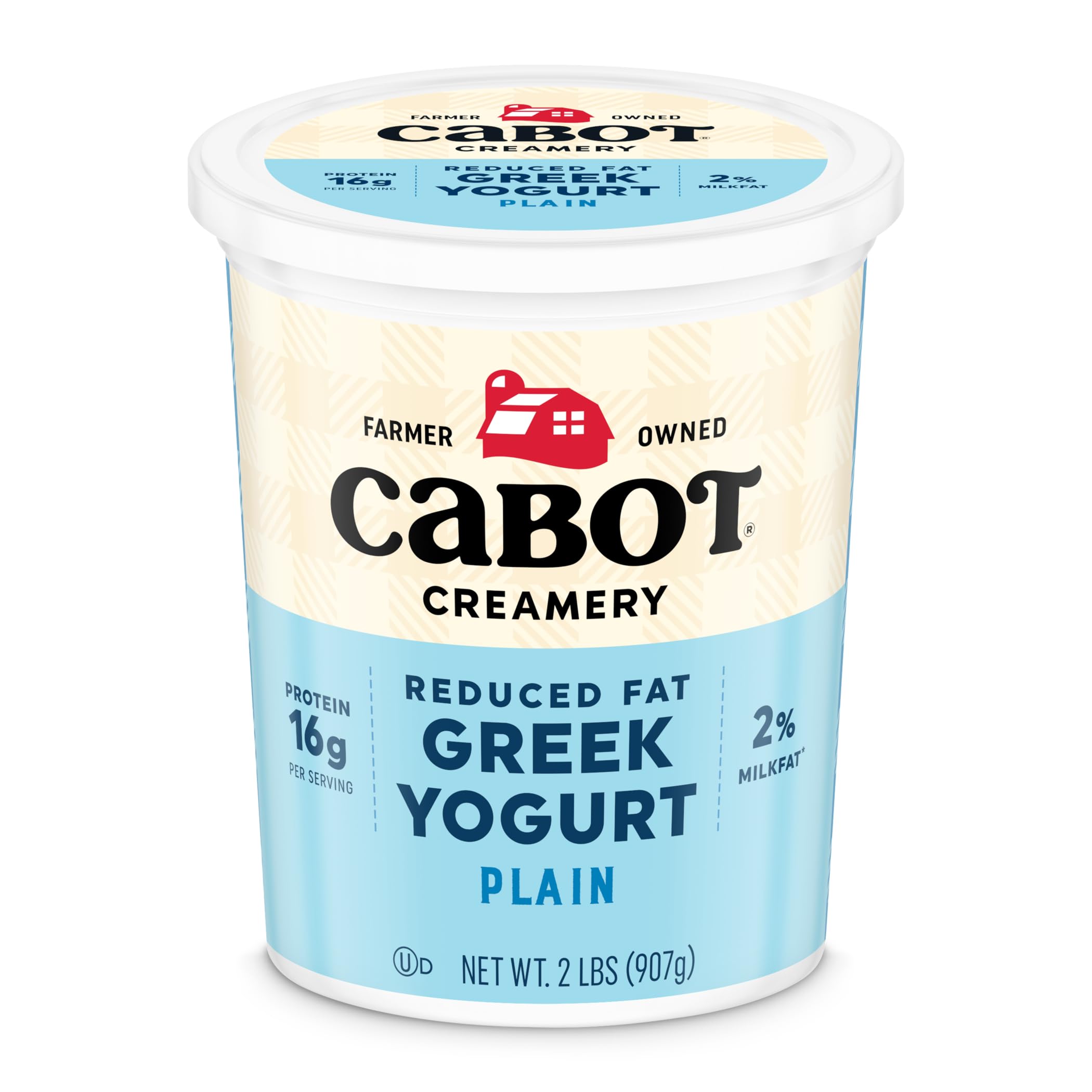 Cabot Creamery Lowfat Plain Greek Yogurt 2 lb