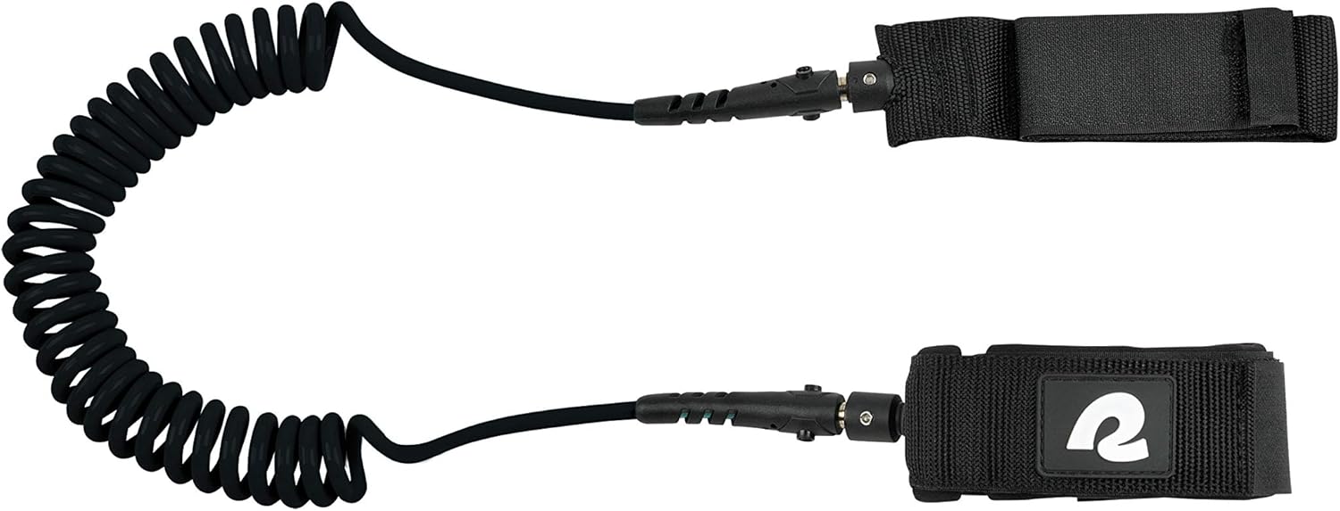 Retrospec Weekender SUP Paddle Board Safety Leash - 10ft Coiled Design for Stand Up Paddleboards - Premium Surfboard Accessories with Secure Attachment & Minimal Drag