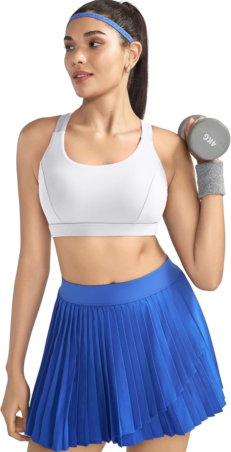 RUNNING GIRL Sports Bras for Women,Seamless Strappy Sports Bra High Support Crisscross Back with Removable Pads - Image 2