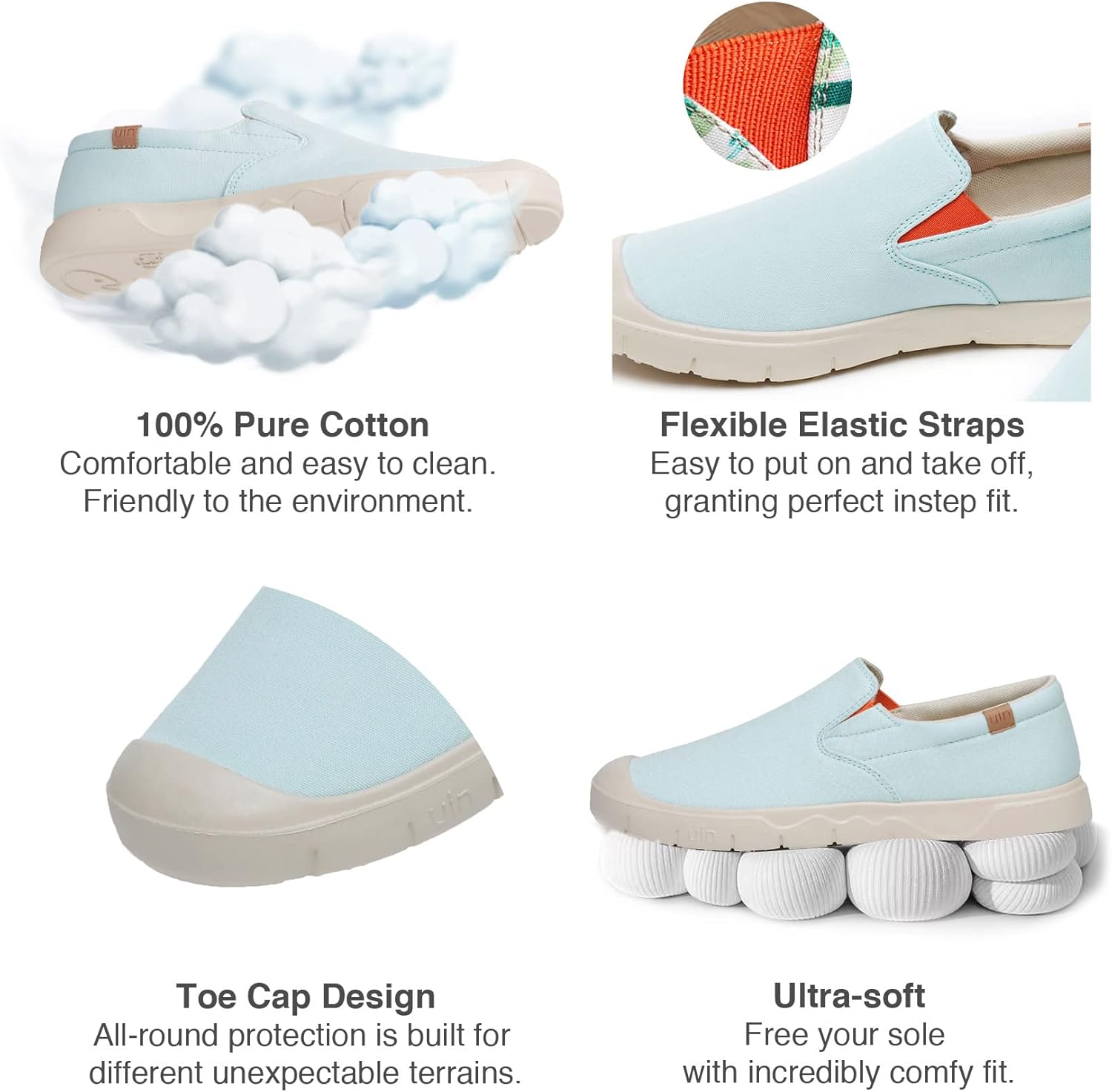 UIN Women's Fashion Sneakers Lightweight Walking Casual Slip Ons Loafers Comfortable Art Painted Travel Shoes Cadiz - Image 7