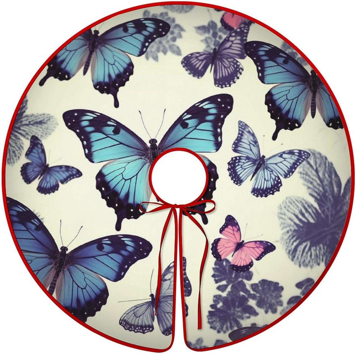 Christmas Tree SkirtBeautiful Butterflyclassic Fashion Tree Skirt Painted Multifunctional Christmas Tree Skirt