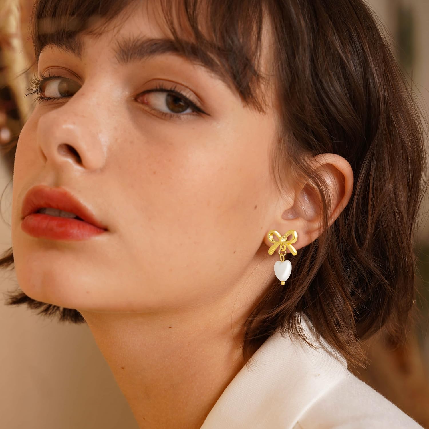 Gold Hoop Earrings for Women Set - 14K Gold Plated Thick Chunky Hoops - Image 3