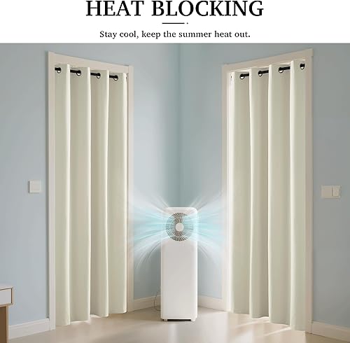 Miniatura 47 de RYB HOME Juego de 2 paneles de cortinas de terciopelo malva, cortinas y cortinas para oscurecer la habitación, con aislamiento térmico, decoración