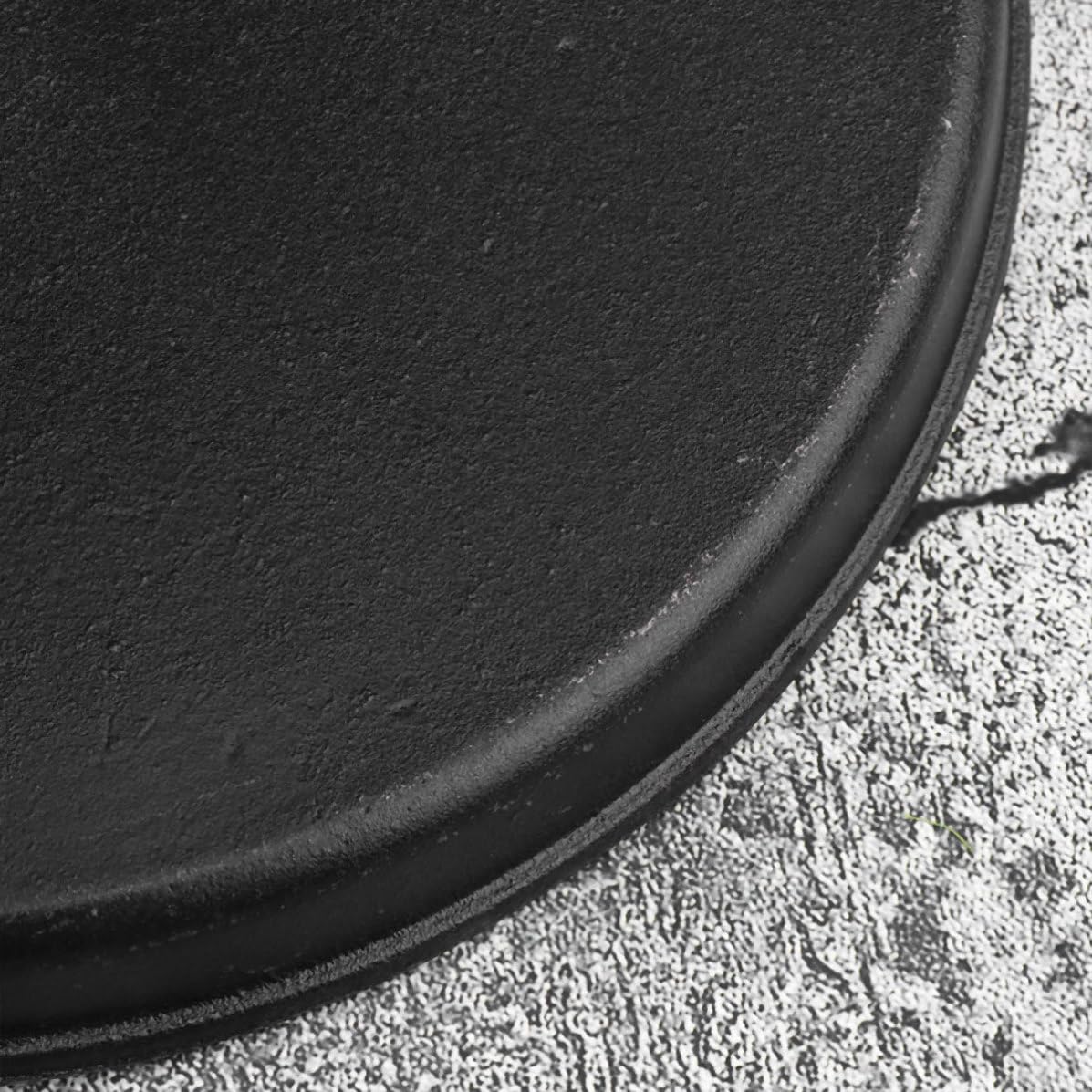 Healifty Rundes Bratblech 24cm aus Eisen und Holz Antihaftbeschichtet