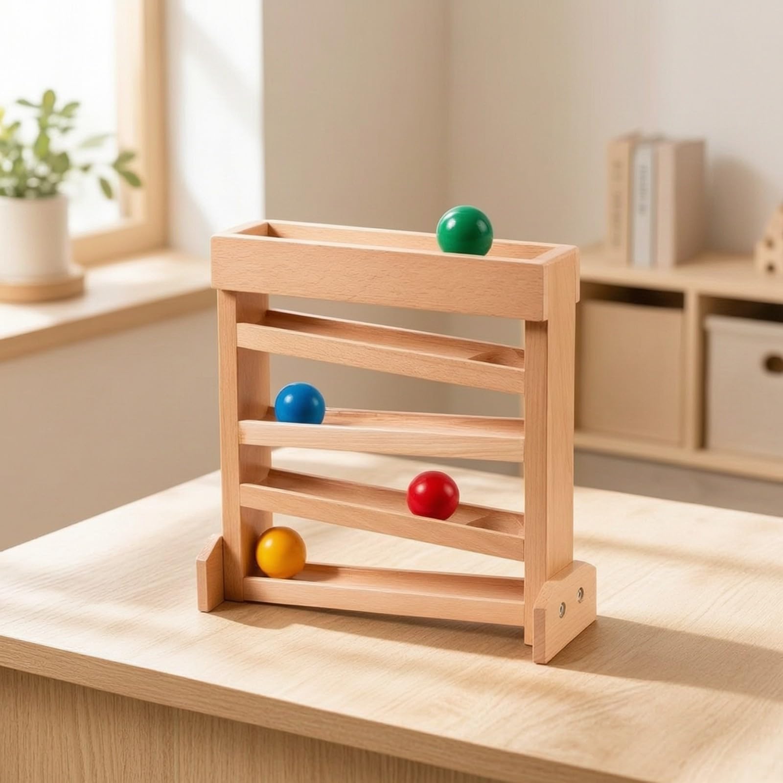 Gioco Didattico con Palline Educativo | Piste Interne Inclinate, Gioco di Tracciamento Visivo, per Asilo
