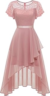Women's Formal Wedding Guest Dress Ruffle Bridesmaid Dress Flutter Sleev...