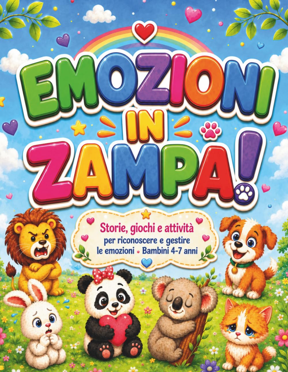 Emozioni in Zampa: Libro delle emozioni per bambini 4-7 anni con storie illustrate, giochi e attività per riconoscere e gestire rabbia, felicità, tristezza, paura, amore e calma
