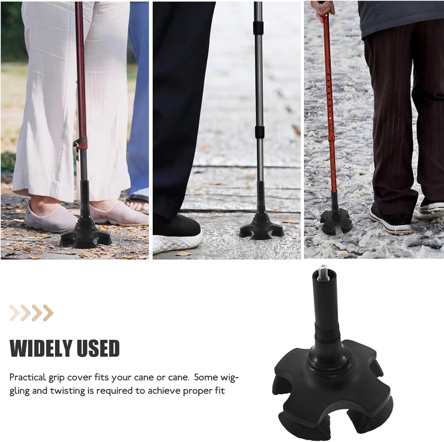 2pcs Cane Tips Thickened Covers Walking Cane Tips Replacement Crutch Pads Trekking Pole Foot Covers Tip Hiking Base Accessories