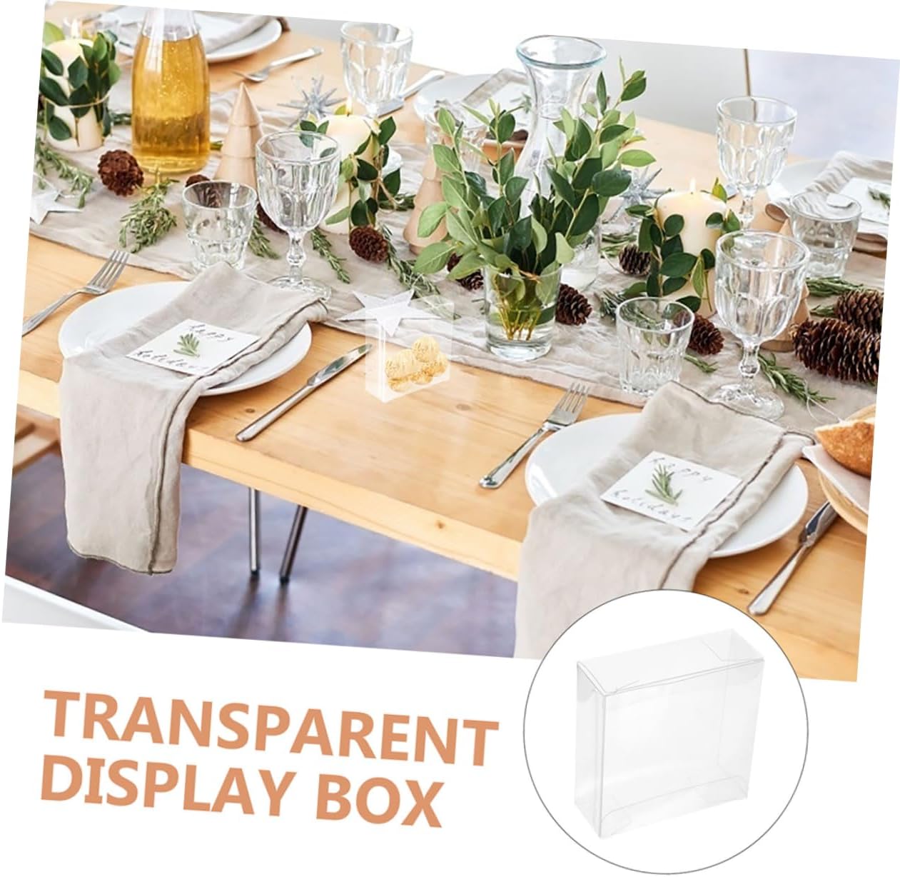 MAGICLULU 100pcs Sturdy Pvc Favor Boxes Wedding Treat Packaging Display for Party