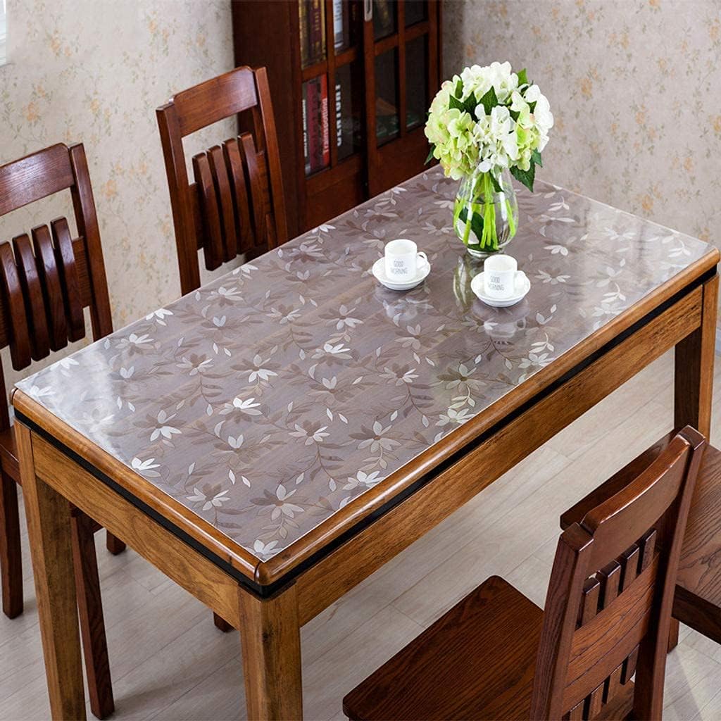Living Room Accessories Clear Plastic Tablecloth Vinyl PVC Table Protector Waterproof Stain Resistant Easy Care Table Cover Suitable for Kitchen Tablecloth