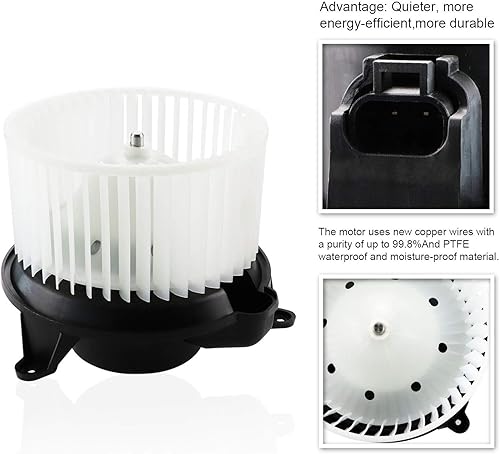 Miniatura 3 de Conjunto de motor de ventilador HVAC 700101 88986838 Motor del ventilador del calentador con jaula de ventilador para Cadillac EscaladeChevrolet