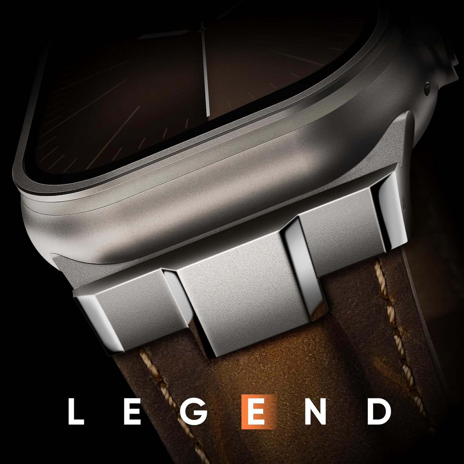 Suitisbest Leather Band Compatible for Apple Watch Ultra Band 49mm 46mm 45mm 44mm 42mm 41mm 40mm, Genuine Leather Replacement Strap for iWatch series 11 10 9 8 7 6 5 4 3 2 1, SE 3 2 1, Ultra 3 2 1 - Image 2