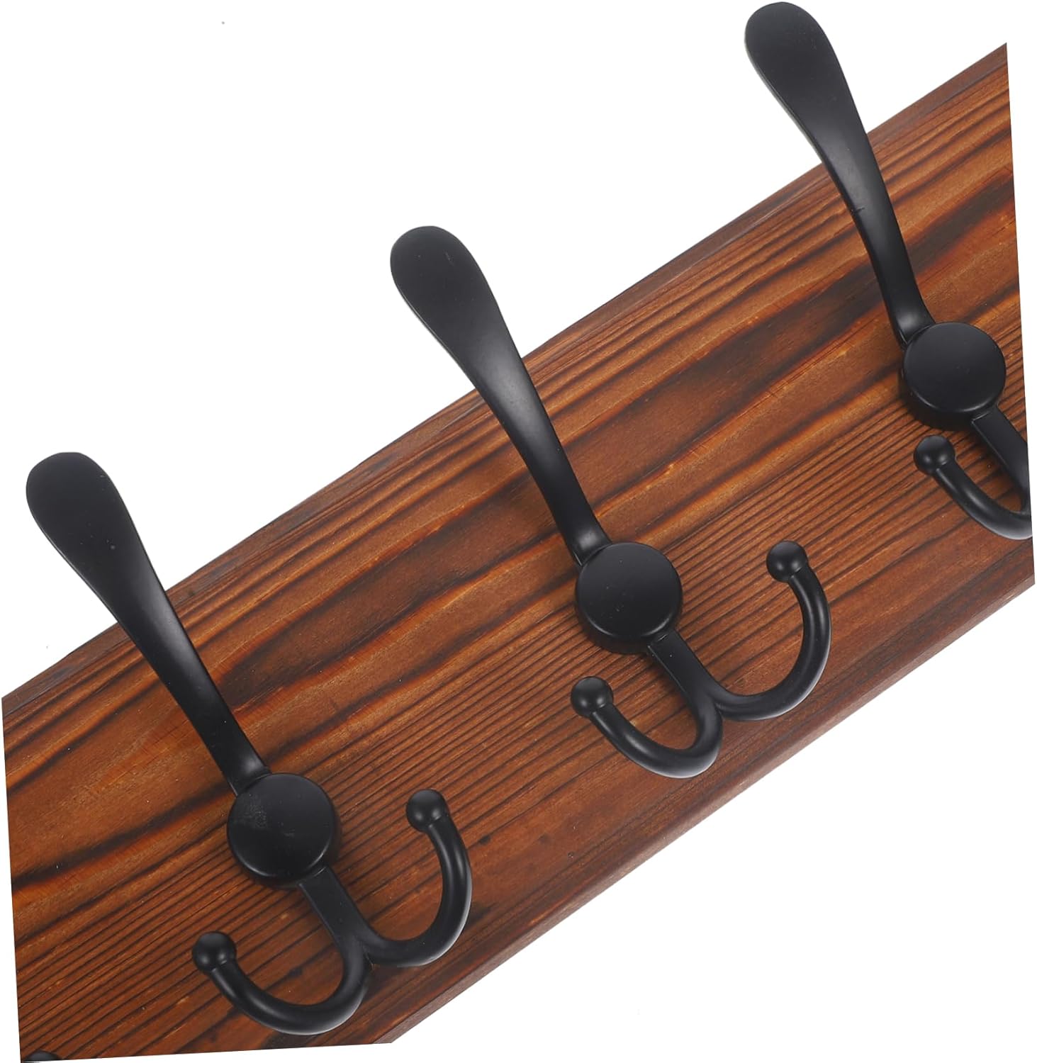 Cabilock Wall Hooks Shelf Wooden Wall Mount Coat Rack Key Holder Versatile Garment Hook for Hallway Bathroom and Kitchen Easy Installation Space-Saving Design