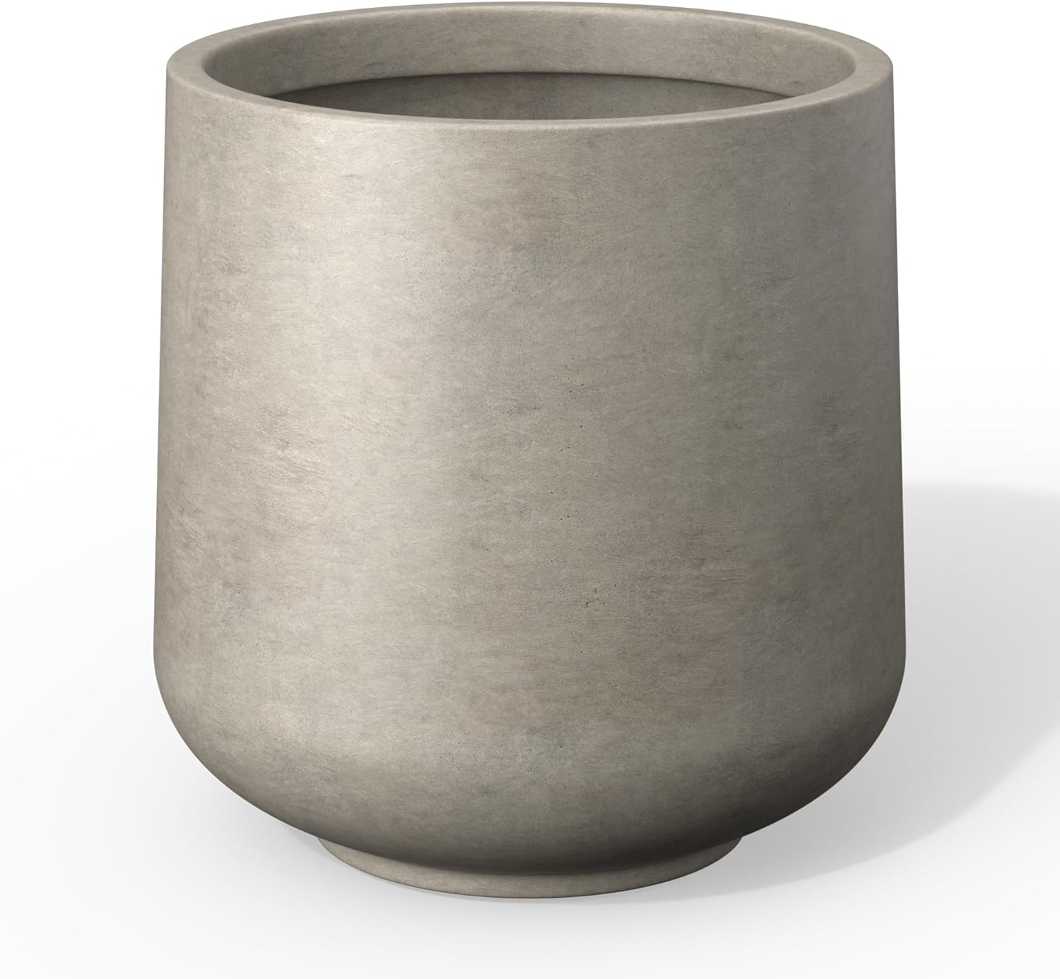 Kante 11.6" Round Concrete Planter with Drainage Hole & Plug - Lightweight Weathered Finish for Indoor Outdoor Plants, Patio Garden Pots