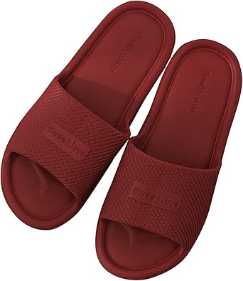AnFeng Shower Shoes for Women Men Slip on House Shoes Quick Drying Pool Slides Memory Foam Bedroom Slippers