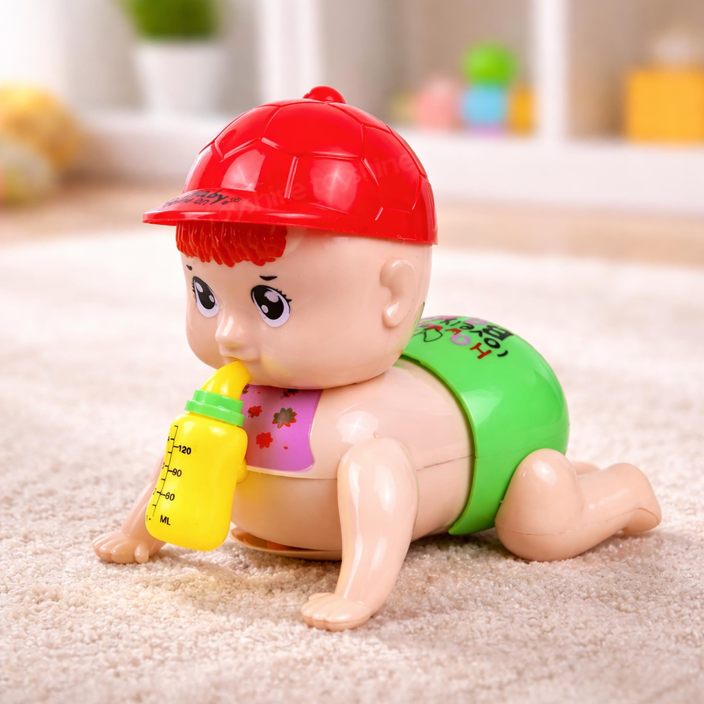 Toyshine Battery Powered Cute Adorable Crawling Baby with Dazzling Lights and Dynamic Sound Musical Interactive Toy for Babies & Kids-image-32