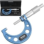 HDLNKAK Digital Micrometer, Outside Micrometer Precision Measuring Tool, 0-1"/0-25 mm, Inch/Metric 0.00005"/0.001 mm, Machinist Thickness Gauge Tool, Large LCD Display