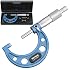 HDLNKAK Outside Micrometer, 1-2 Machinist Micrometer, 0.0001 Graduation Micrometer Set, Alloy Precision Micrometer, Machinist Tool, Micrometer Standard with Case.