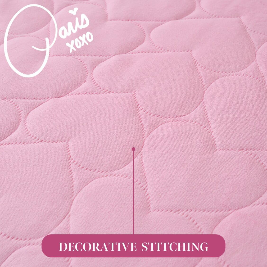 Paris Hilton 3 Piece Full/Queen Comforter Set with 2 Pillow Shams - Soft Warm Chic & Lightweight Quilted Full Bed Spreads, Housewarming & Birthday Gifts for Women & Teen Girls, Pink Hearts (Miranda) | Cute Designs