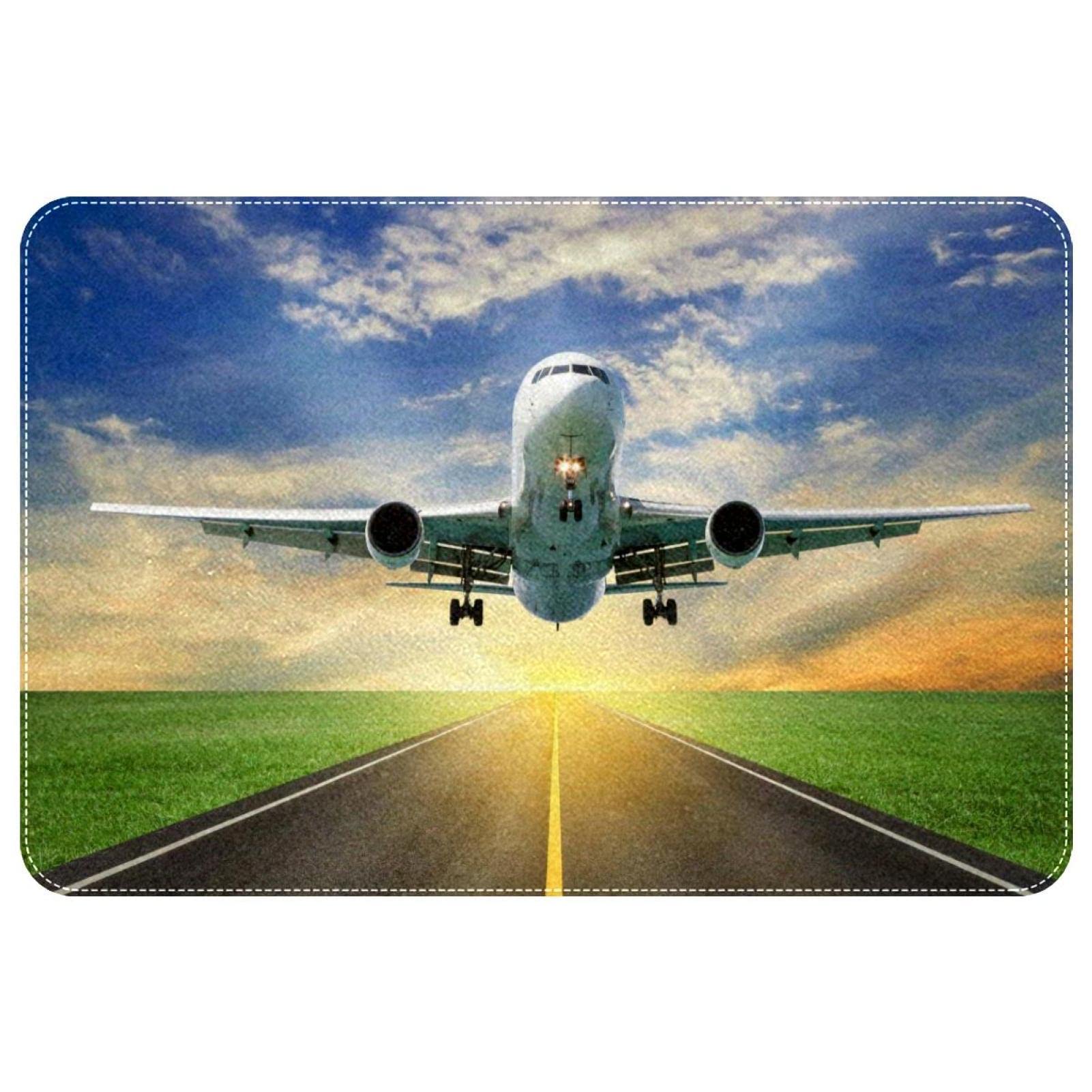 GIAPB Area Rug,Rugs for Bedroom,Carpet,Living Room Rugs,31x20 in,Airplane and Runway