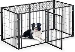 Caixa para Cães Grandes, 120 * 60 * 60 CM Caixa Grande Resistente para Cães, Cercadinho para Cachorros, Adequado para Cães de Pequeno e Médio Porte