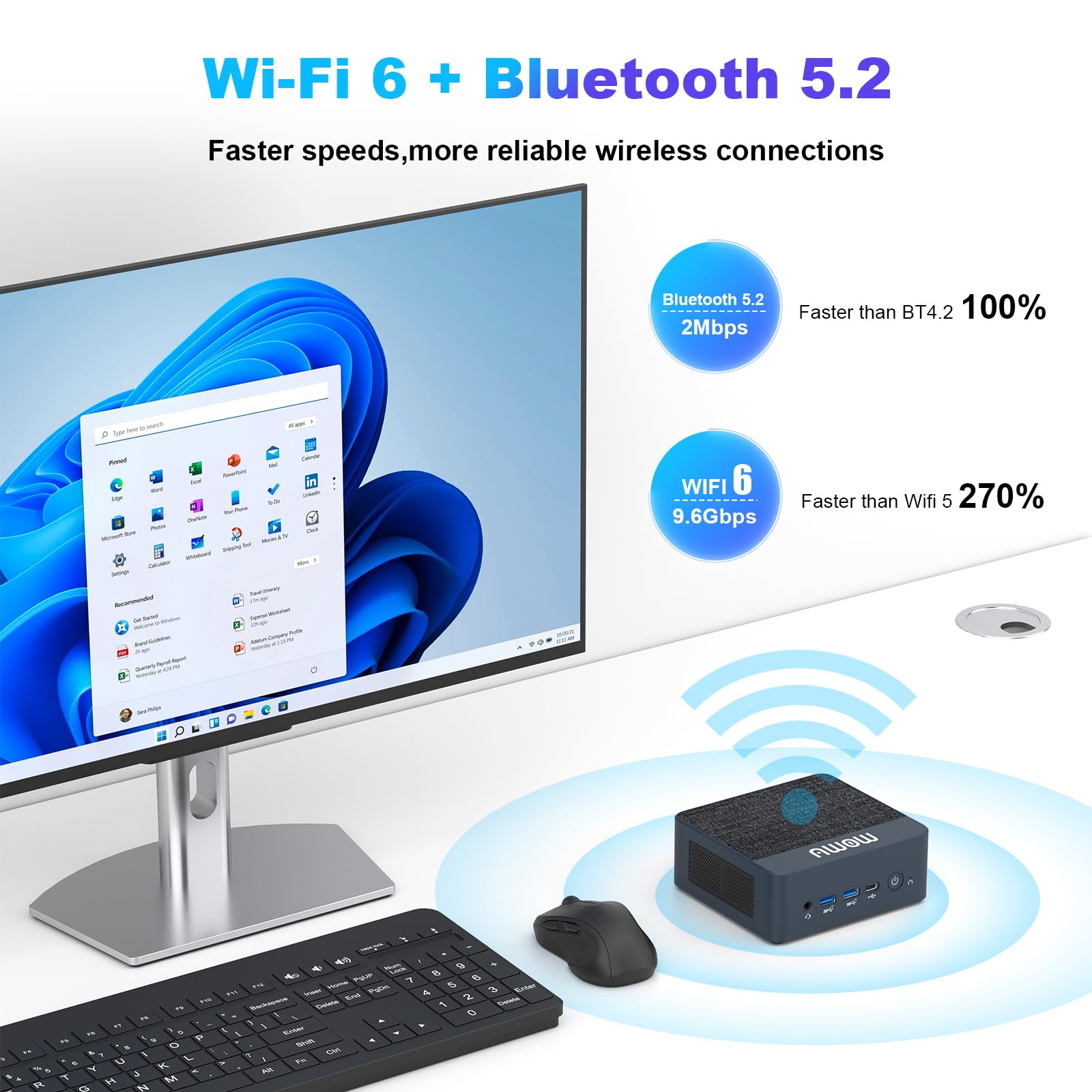 ミニPC インテル Corei5 12600H 16GB Amazon.com: AWOW Mini PC Intel Core i5 12600H(12C/16T, up to