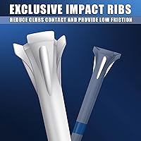 Vista 3 de CHAHMPKEY Premium 3-Prong Plastic Golf Tees 3-1/4" 120 or 100 Pack- 40% Reduced Ball Contact with High Stability and Long Distance Performance Golf