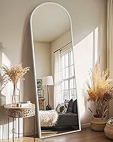 Vista 11 de Delma Espejo arqueado de longitud completa, espejo de pie de cuerpo completo, piso grande con soporte para pared, entrada, puerta, dormitorio, baño
