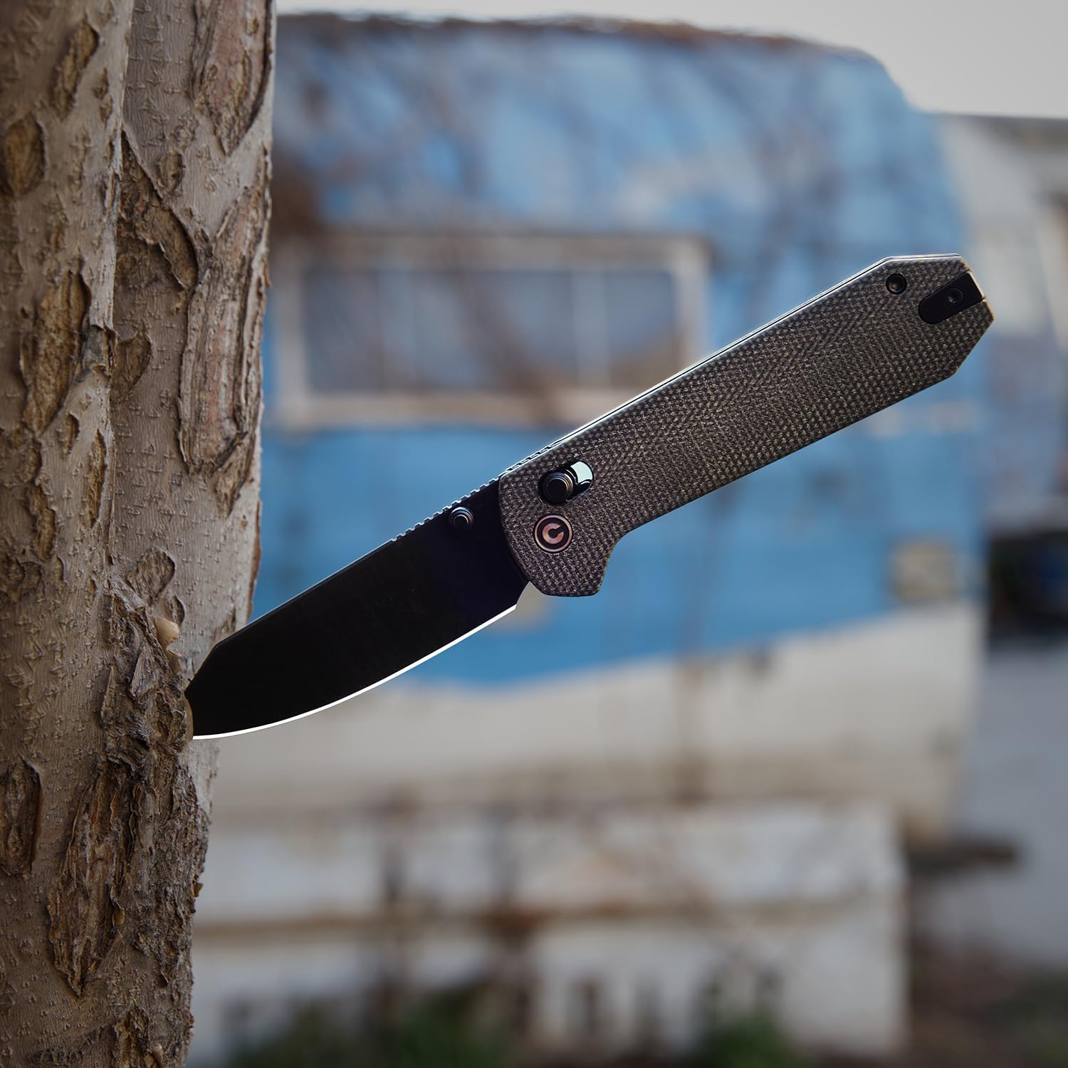 CIVIVI Over Yonder Folding Pocket Knife, Larger Award-Winning Yonder Upgrade, 3.35" 14C28N Blade Micarta Handle, Zac Whitmore Design, EDC Knife for Camping Hiking, Ideal Gift for Men Dad C25027-1