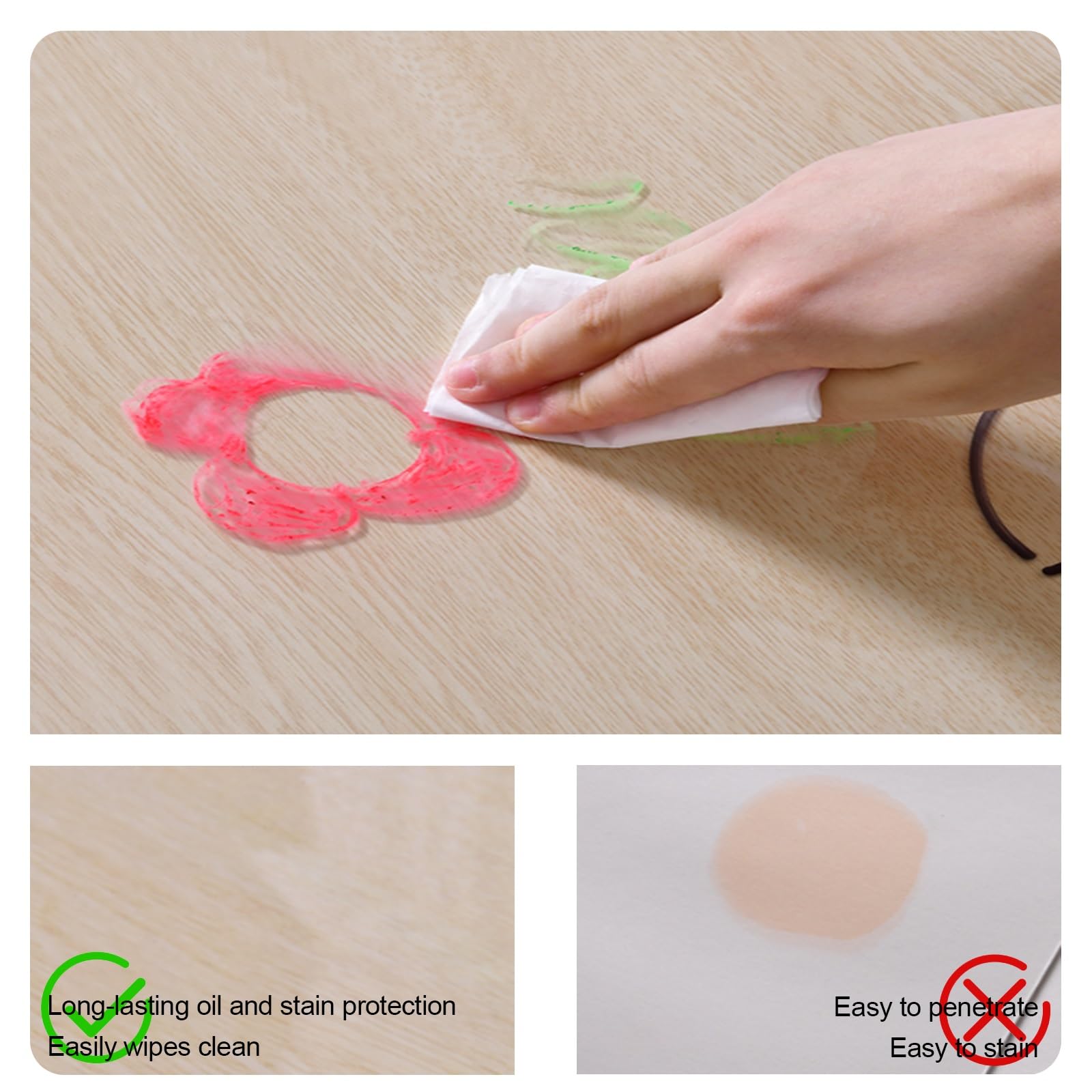 Tappetino da scrivania Trasparente in PVC, 90 * 120cm Pellicola Trasparente per Tavolo, Impermeabile Sottomano da Scrivania per Ufficio casa, Copritavolo Protettiva(150cm*200cm)