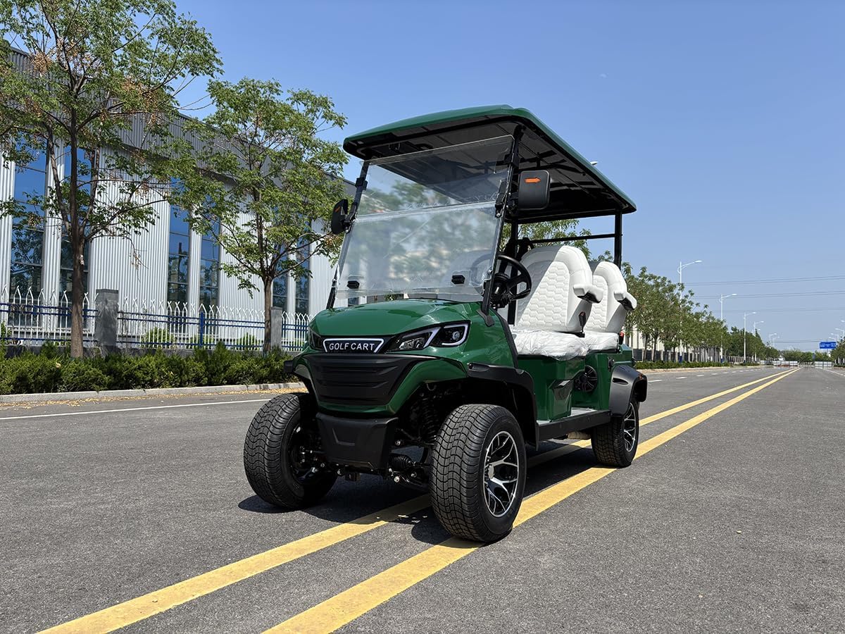 GO UP 4-Seater Electric Golf Cart, Patrol Cart, Green