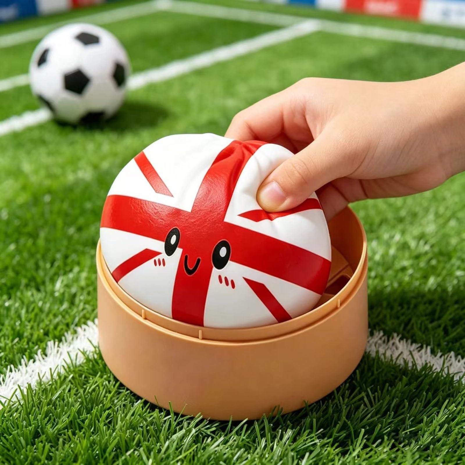 Funny Country Flag Dumpling Squishies Toys, Giant Glitter Dumpling Mystery Box, Sensory Stress Relief Ball,Desk Soft Squeeze Decompression Gift,Surprise Basket Stuffers World Cup Party Favors (E)