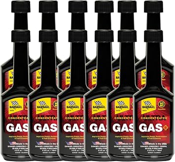 Bardahl Gas+ Fuel System Cleaner Water Dispersant Gasoline 5 oz Pack of 12